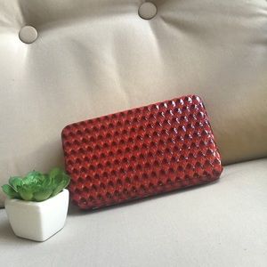 Patent RED BLACK GA Bulldogs WALLET clutch